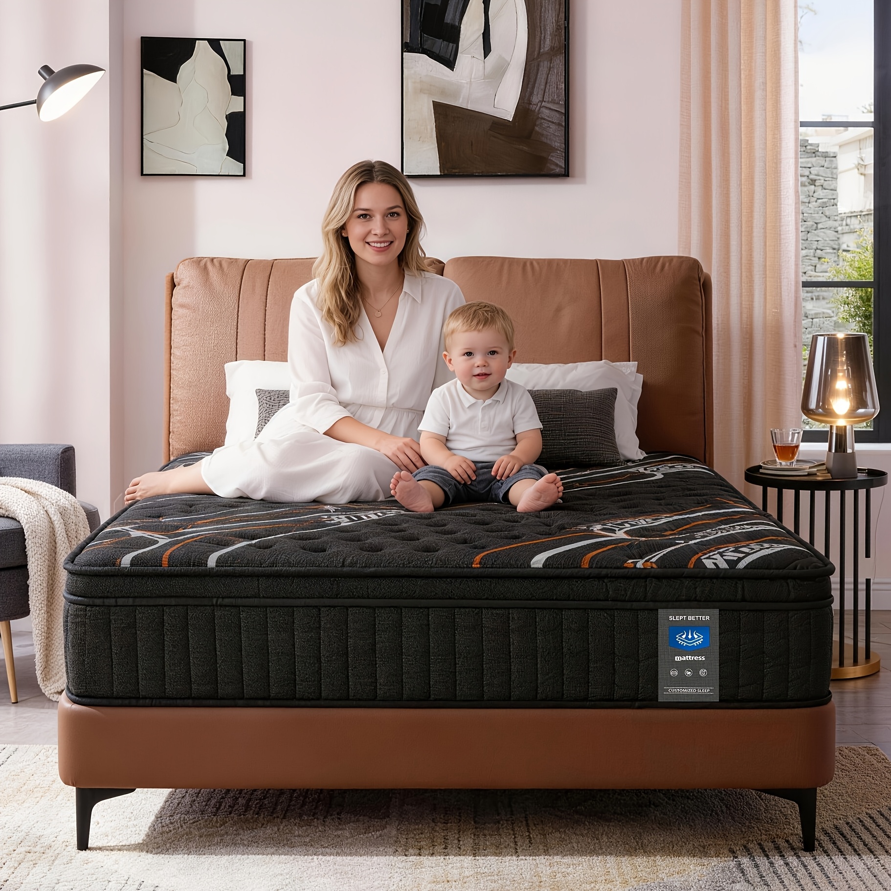 Mrh -inch (25 Cm) Mattress, 90/140/160/180cm, Memory Foam With Spring Core, Medium , Suitable For All Ages