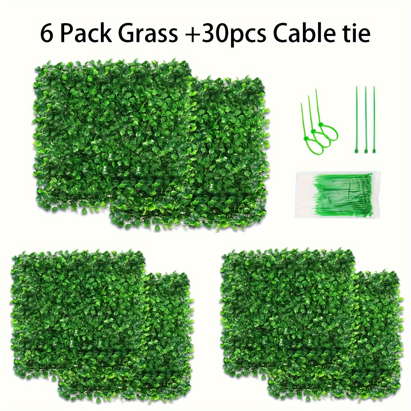 

10pcs Artificial Green Grass Wall Panels, Background Wall Art Fence Decoration, Party Wedding Courtyard Indoor Outdoor Decor, 9.84x9.84 Inch