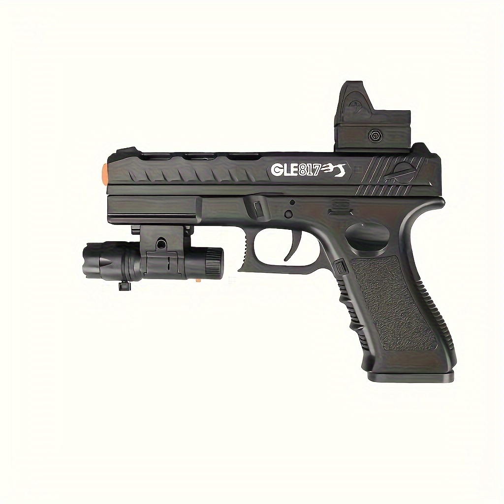 electric ball blaster pistol rechargeable usb handheld toy gun with orange tips   splatter ball toy for outdoor shooting games party favors christmas new year gifts black details 6