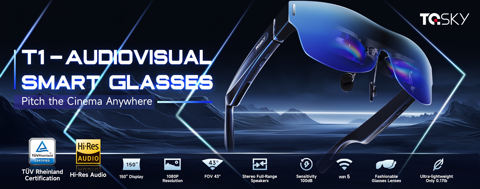 t1 ar   glasses with   150 micro oled virtual display myopia friendly portable massive 1080p screen   glasses compatible with stream   switch pc android ios details 1