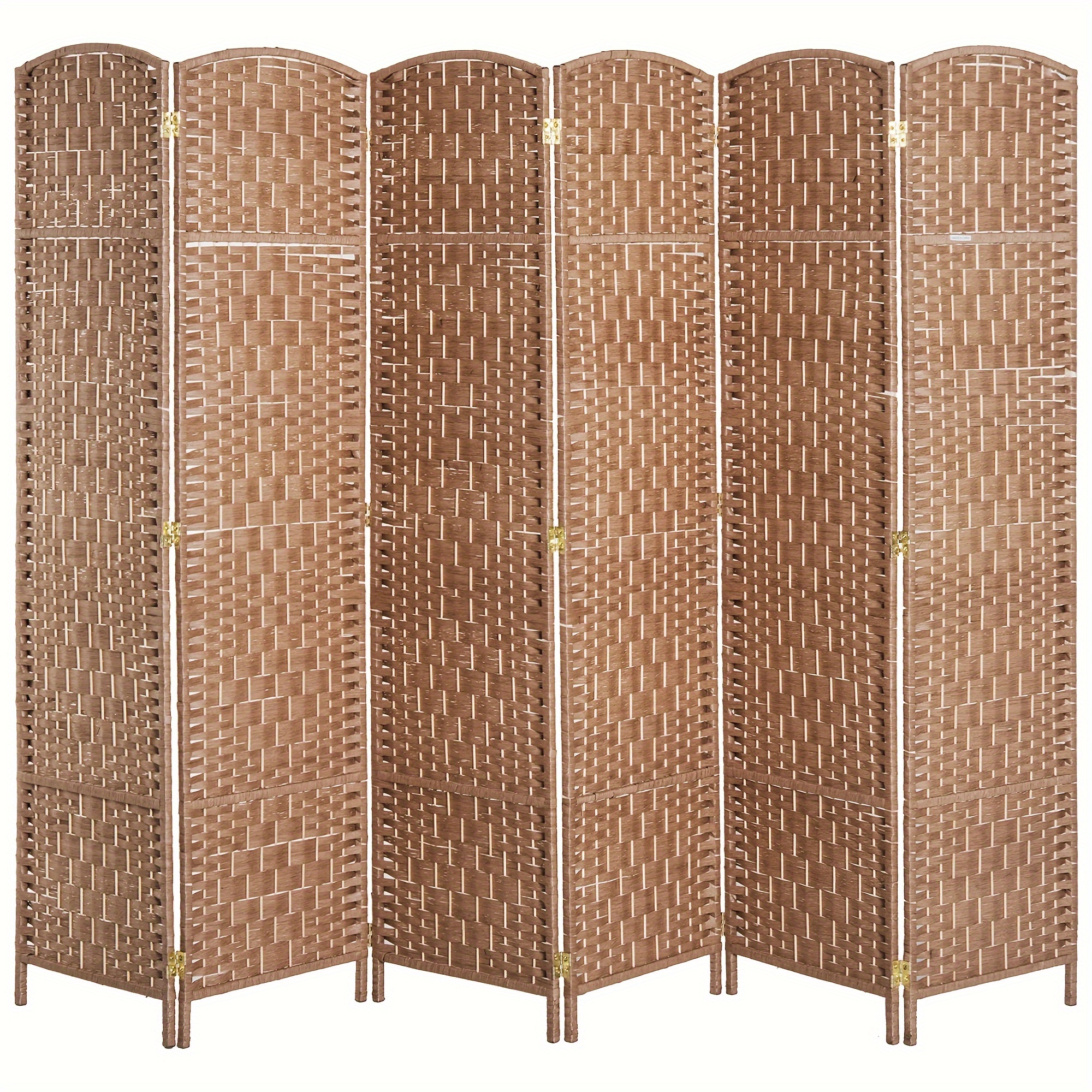 

Room Divider 6 Panels Folding Privacy Screen 6ft Tall Portable Wicker Weave Partition Wall Divider For Bedroom Home Office