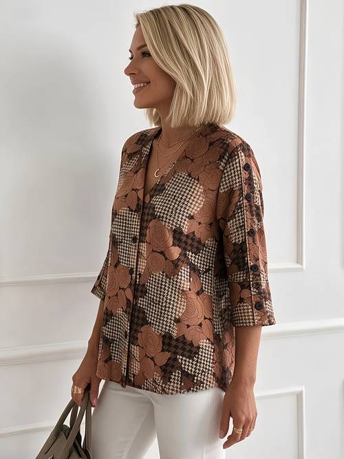 cardigan pour femme 2026, rayé, à col , manches 3/4 et boutonnage sur le devant, convient à toutes , idéal vêtement dextérieur ou de dessous