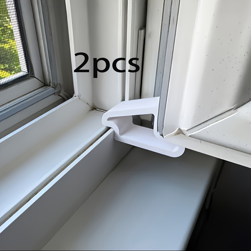 E-shop 2er-Set Fensterstopper – Langlebiger Türstopper aus Kunststoff mit Oberfläche, einfach unter der Tür zu installieren, hält Fenster sicher