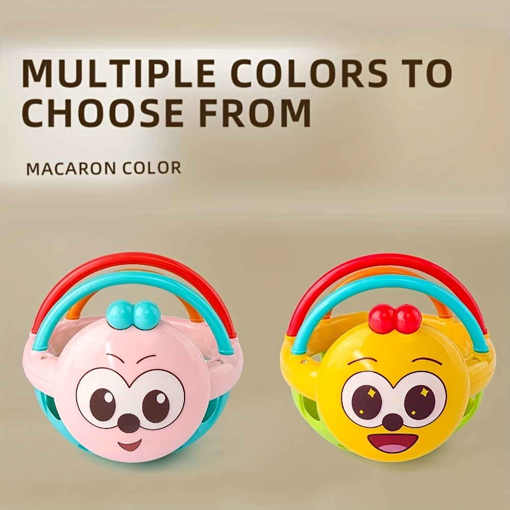 Handheld Vibration Sensory Toy for Babies, Colorful Cartoon Faces