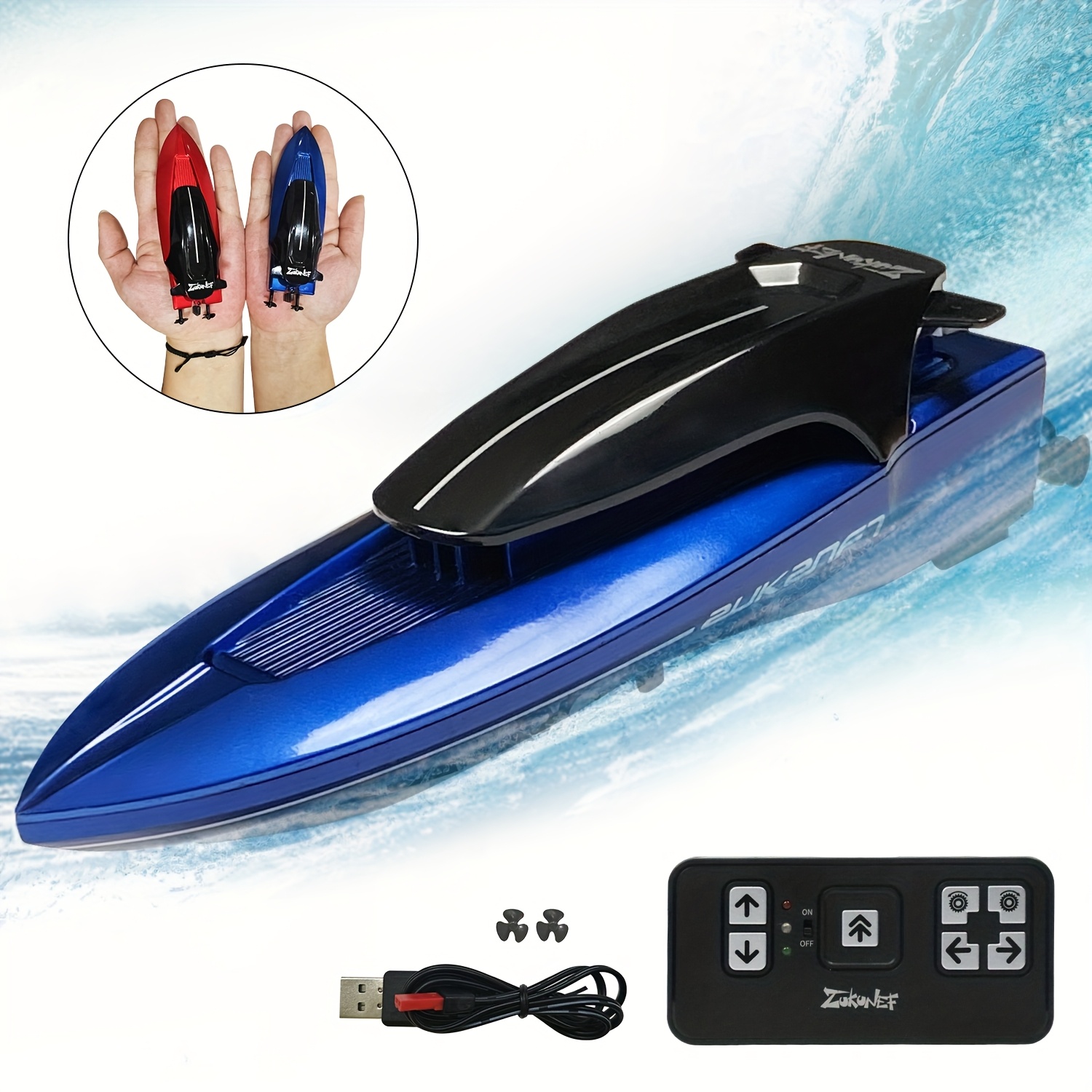 Remote Control Boat OSWIN 15+ MPH Fast RC Boat For Pool Lake