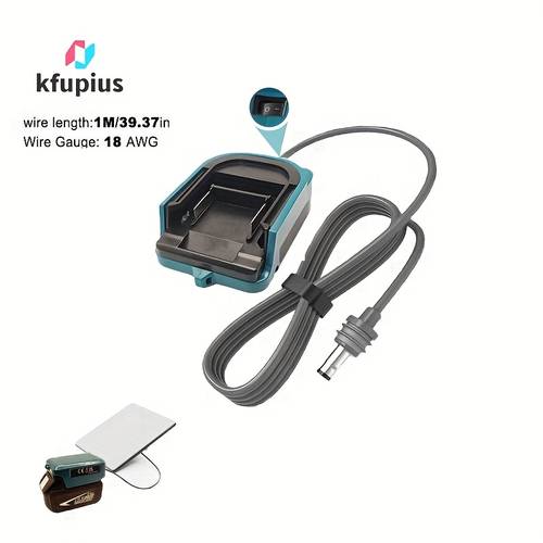 for starlink adapter compatible with mak 18v batteries features a power switch and with a 3 28 approximately 1 meter 18awg cable