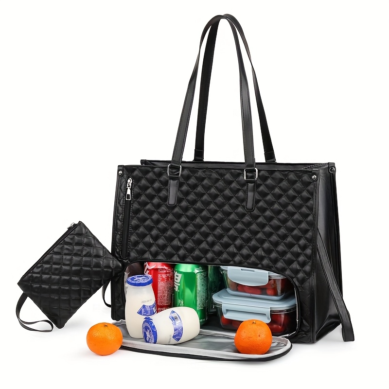 TEMU 1pc Multifunctional Handbag With Spacious Interior And Compartments. Bottom Compartment Dimensions: 14.5in X 6in X 5.5in (. 35.9cm X 15.9cm X