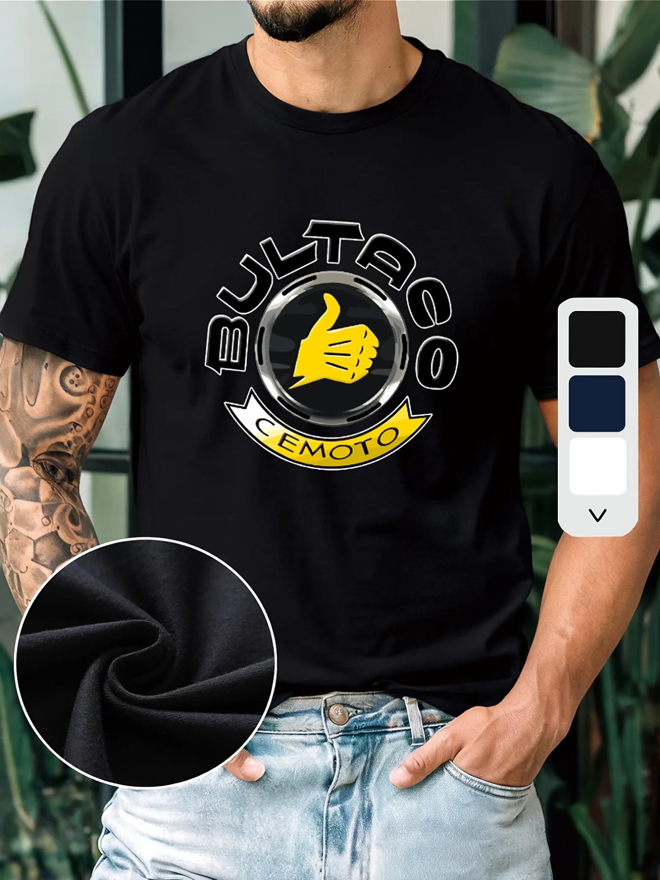   t-shirt met grafiek - wit met dikke   & duim omhoog ontwerp - zacht stretchtricot stof - ademend zomer tee voor dagelijks gebruik & formele kleding -   pasvorm casual shirt - makkelijk te onderhouden essentieel voor   dag, vrijetijdskleding, sportieve look, comfortabele pasvorm, streetwear  ,  , rekbare materiaal, print top, straat  liefhebbers, streetwear mode, moderne print, duurzame constructie, jonge volwassenen, casual dragers, street style enthou 0