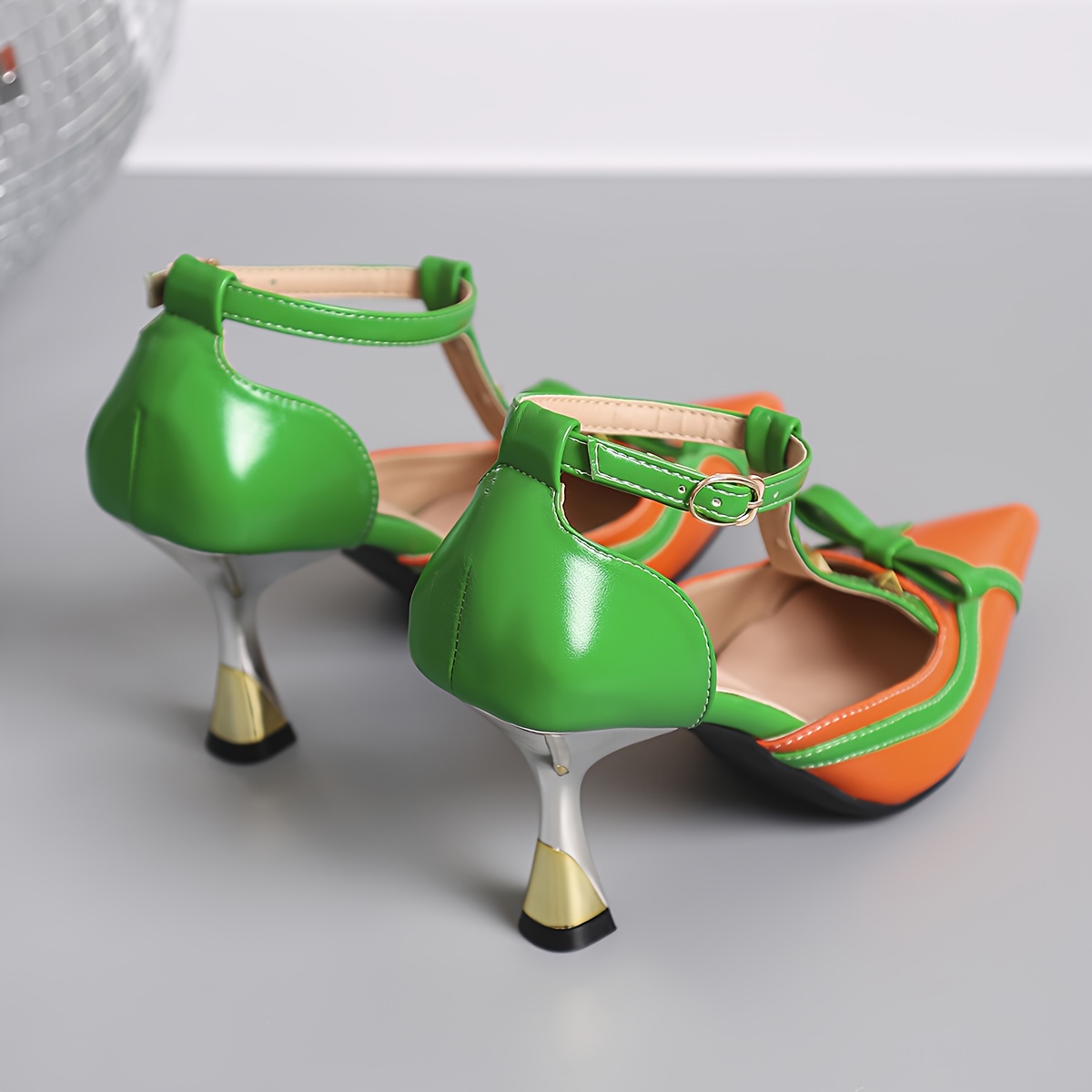 New 2025 Women'S High Heels, Light Luxury, High-End, Fashionable with Studs, Pointed Toe, Comfortable and Breathable, Vibrant Colors, Versatile, Elegant, Stylish French Design, Non-Slip Sole, Durable, Beautiful, Chic, Comfortable Heels, All-Season Wear, Synthetic Cover, Bow Detail, TPR Sole, Synthetic Cover Insole, Synthetic Cover Upper, Synthetic Cover Inner, No Printing, Women'S Fashion Shoes, Party Shoes, Evening Wear, Chic Design, Durable Construction, Comfortable Insole