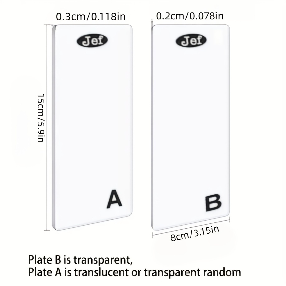 TEMU 2pcs Jef Transparent Acrylic Cutting Mats A And B - Ideal For Cutting And Embossing, Suitable For Craft 838s Series And Similar Cutters,