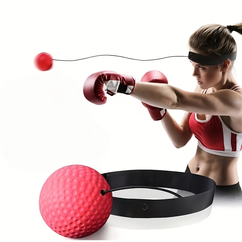 Head Mounted Reaction Boxing Speed Ball with Adjustable Headband, Home Indoor Training Gear   Hand-Eye Coordination & Reaction Speed for Adults Teenagers Relax Workout