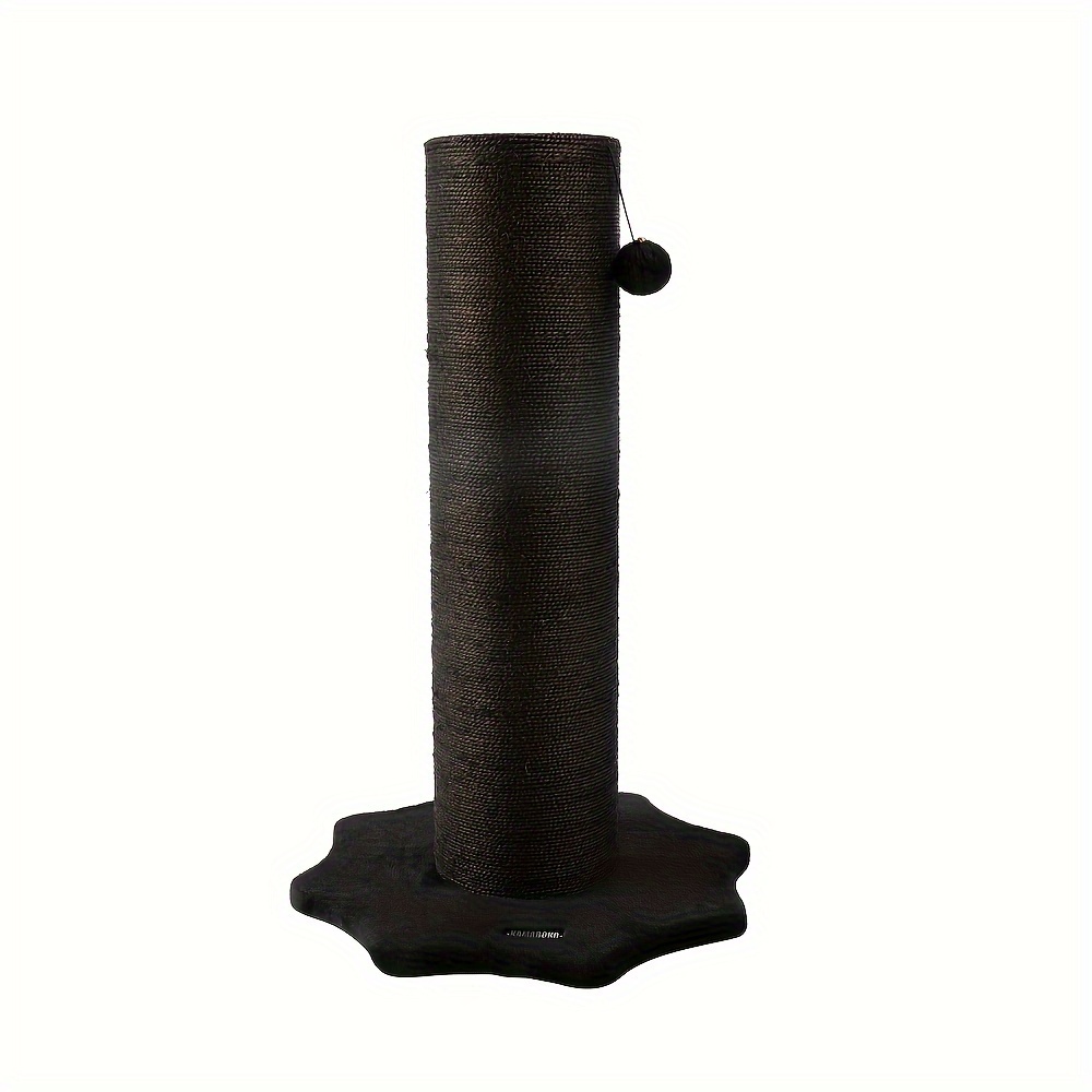 

29.5" Cat Scratching Post, 7.5" Ultra-large Diameter Natural Sisal Cat Scratch Post, Scratch-resistant Tall Cat Scratcher For Indoor Cats, Protect Your Furniture, Black