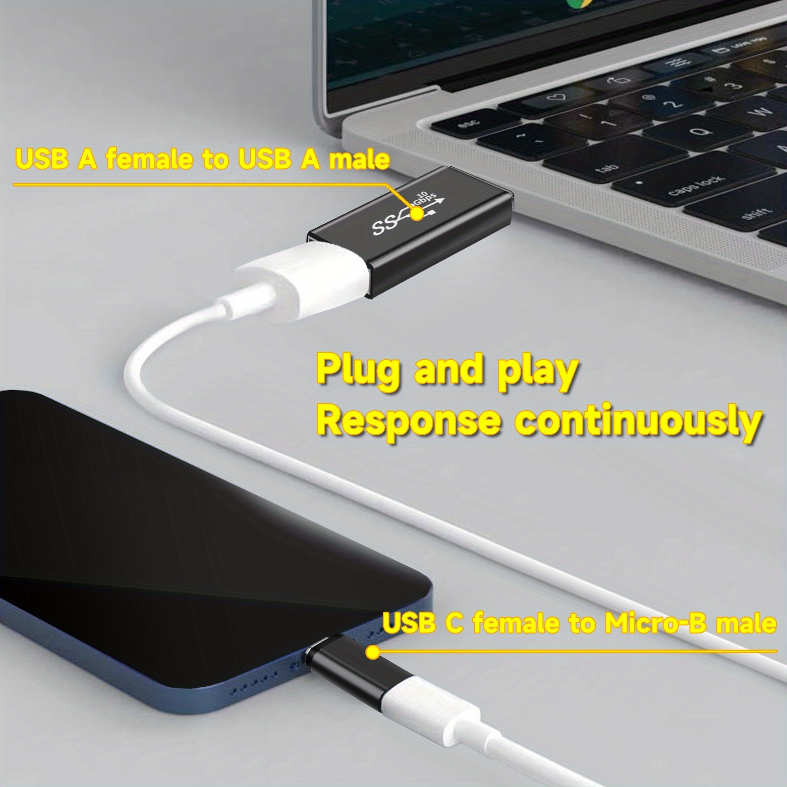 32 adaptadores usb-c a usb 3.0 y usb a otg | abs , voltaje de funcionamiento ≤36v, para dispositivos sin batería, smartphones , tablets | ideal para regalar Detalles del producto 2