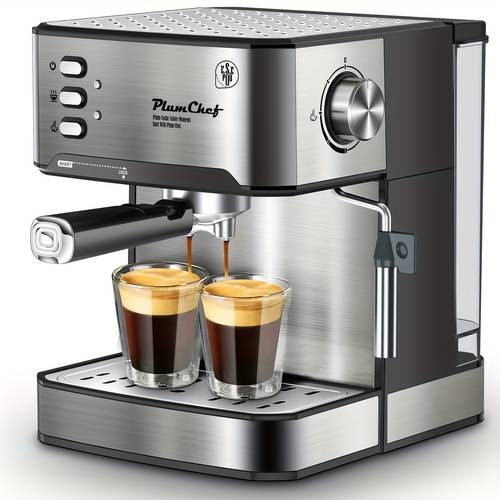 cafetera , acero inoxidable, máquina de espresso de preparación, depósito de agua de 1.6l, controles fáciles de usar, protección contra sobrecalentamiento, ideal para amantes del café, para preparar café en casa