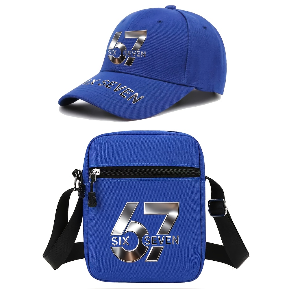 1pc/2pcs, Boné de Baseball com 67 Letras Impressas e Mala de Ombro 8