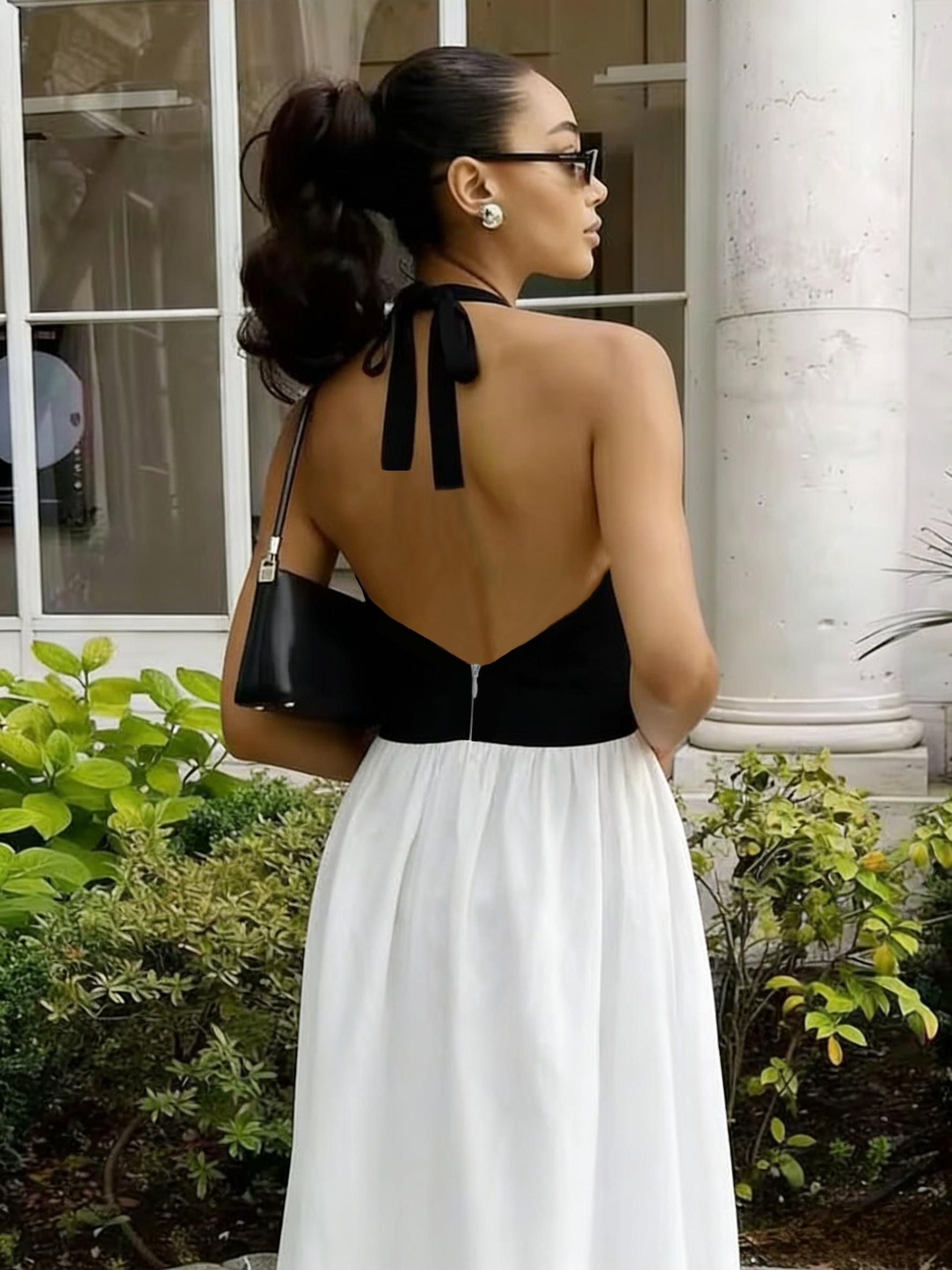 high neck halter dress mini Andria Halterneck Tulle Mini Dress White main image 0
