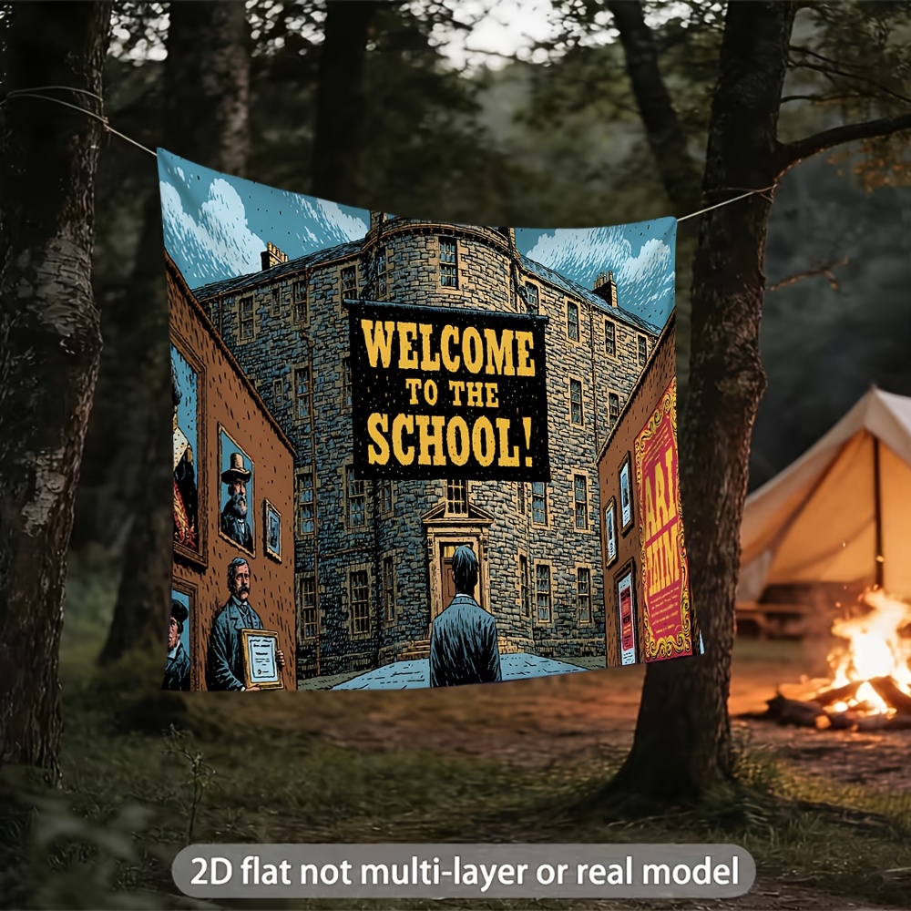 Vintage School Campus Welcome Photography Backdrop for Events