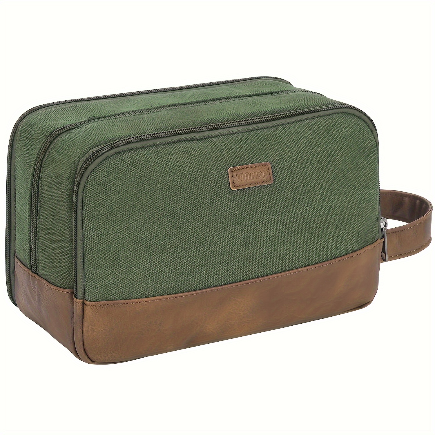 E-shop Kunstleder Reise-Kosmetiktasche mit Seitengriff für Damen und Herren, Reise-Kosmetik-Organizer, Rasierertasche mit separatem Trocken- und