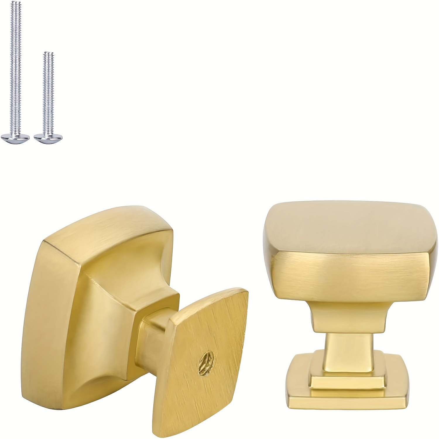 10 pack golden cabinet knobs brushed brass kitchen cabinet knobs, golden  dresser drawer knobs round single hole knobs cabinet door knobs cabinet  hardware - tools & home improvement - Temu