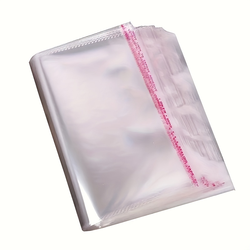 100pcs large clear self   storage bags reusable ideal for clothes shoes hats   travel   dining and gift wrapping travel essentials organizer   polypropylene bags bag organizer