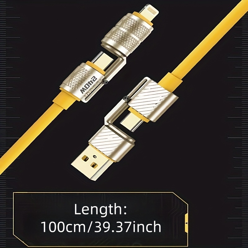 This Is a Versatile 4-In-1 USB C Lightning Data Cable That Can Deliver Up to 240W of Charging Power. It Is Compatible with for Iphone 16/15, Macbook, And Ipad, And Supports Lightning, Type C, And USB A Interfaces 14 This Is a Versatile 4-In-1 USB C Lightning Data Cable That Can Deliver Up to 240W of Charging Power. It Is Compatible with for Iphone 16/15, Macbook, And Ipad, And Supports Lightning, Type C, And USB A Interfaces
