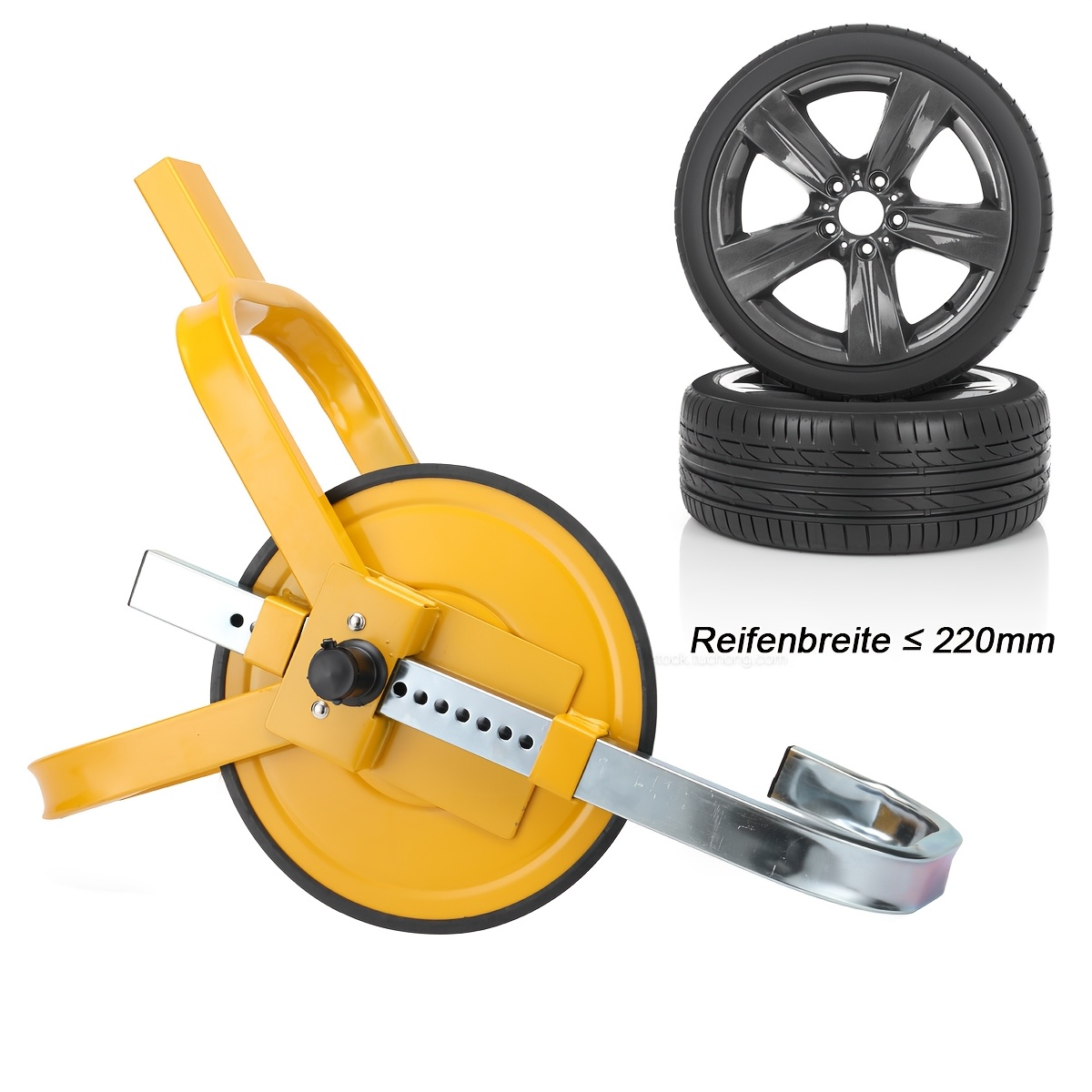 Image of Immobilizer Wheel Claw Parking Claw, Tire Lock With 2 Keys, Immobilizer Wheel Claw For 13-15 Inch & Max. 220mm Wide Tires, Parking Claw For Car, Trailer, Car, Yellow