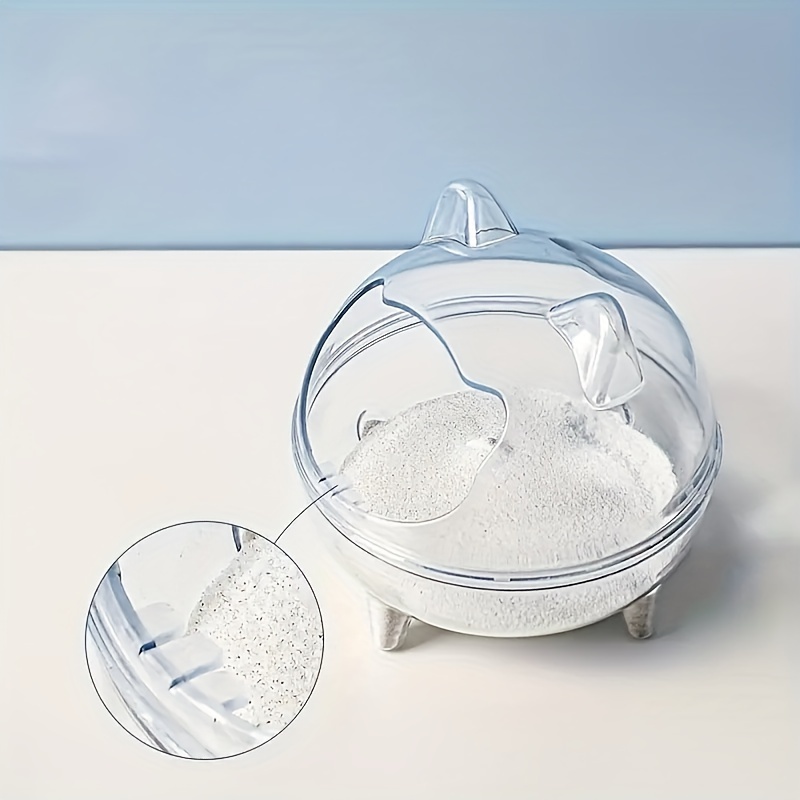 Image of 1pc Hamster Sand Bath Hamster Bathroom, Pet Hamster Bathroom Bath Small Animal Toilet Large Space Transparent Shower Room Hamster Sand Bath Container Cage Additions