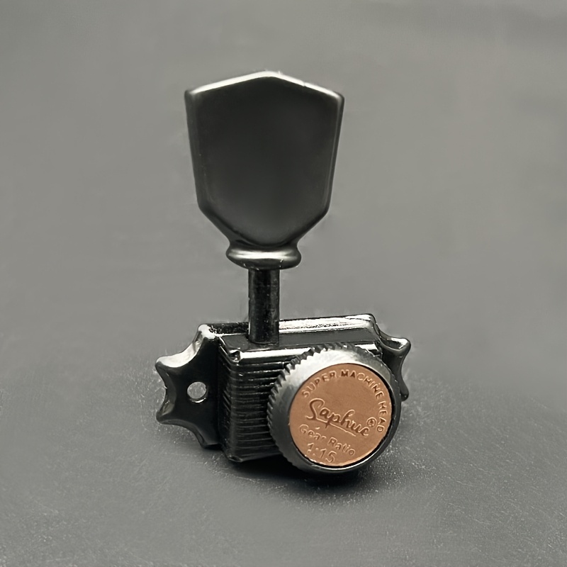 SAPHUE Vintage Style Locking Guitar Machine Heads , 3+3 Lock String Deluxe Tuning Key Pegs Tuners Set , 1:15 Ratio , Replacement for Electric Acoustic Folk Guitars , Elegant Tuning Keys Classic Tuner Design , Sturdy Construction Durable Tuners , Guitar Part