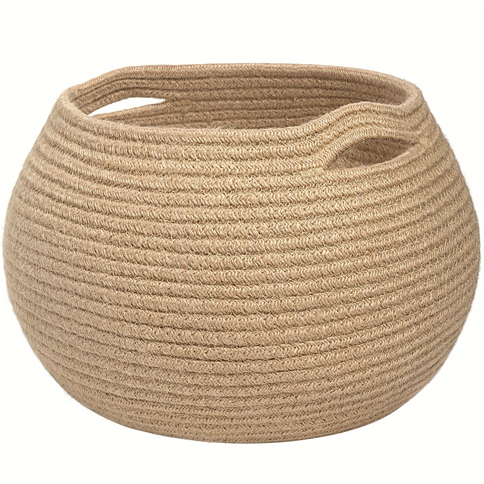 

Boho Chic Jute Storage Basket - 10" Diameter, 8.3" Height | Perfect For Toys, Towels & Plant Decor | Stackable Round Organizer For Bedroom & Kids' Corner