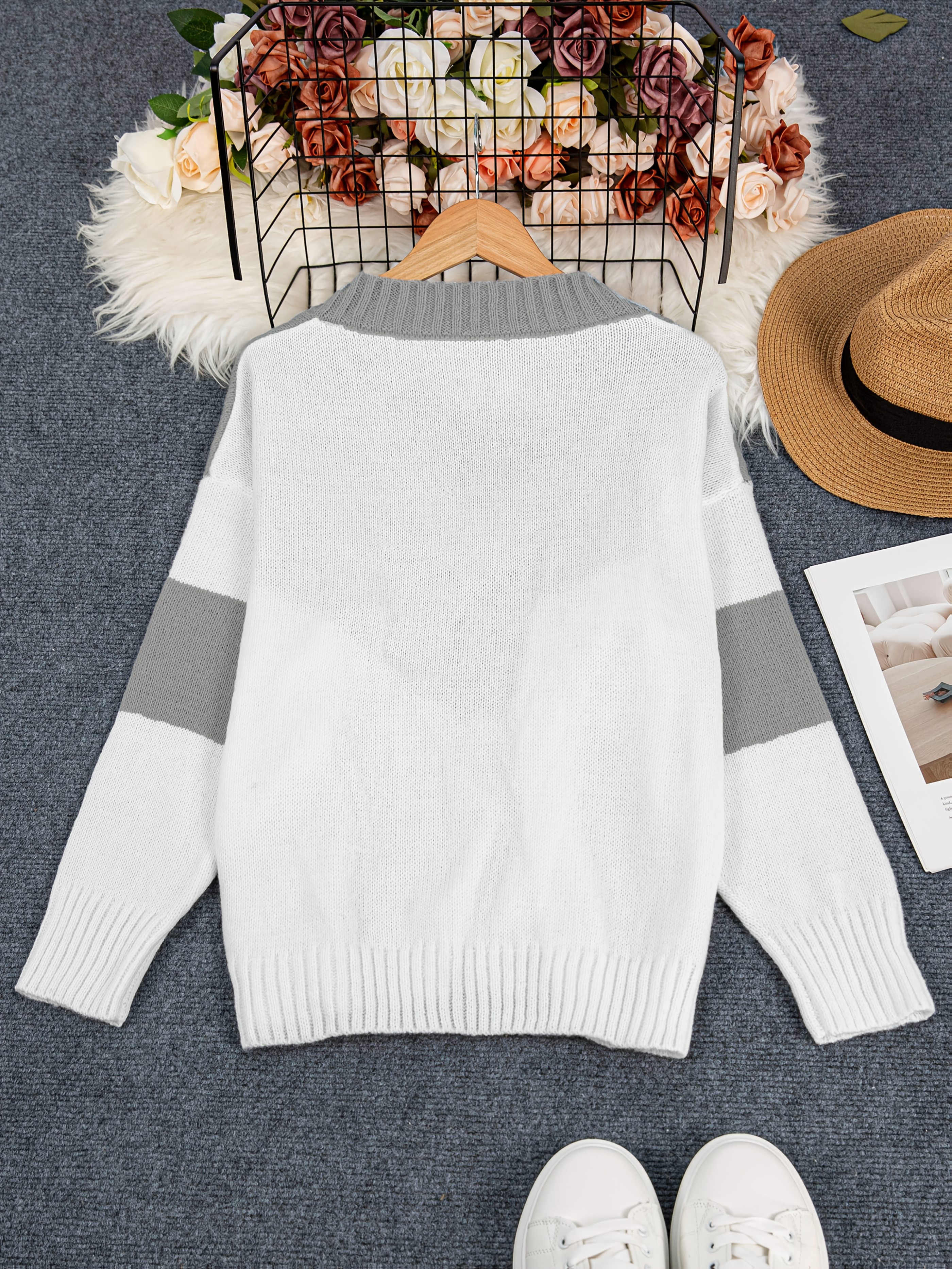 Suéter Casual Sweaters Blancos De Damas Moda Sueter Blanco Para