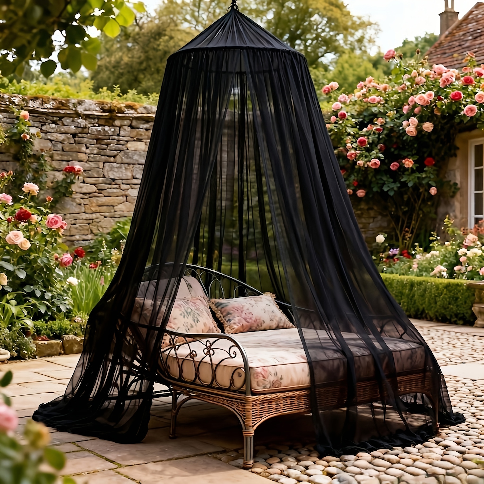 TEMU Canopy de Fauteuil Inclinable d'Extérieur, Canapé de Patio, Canopy de Fauteuil Inclinable de Patio, Moustiquaire de Lit Maison