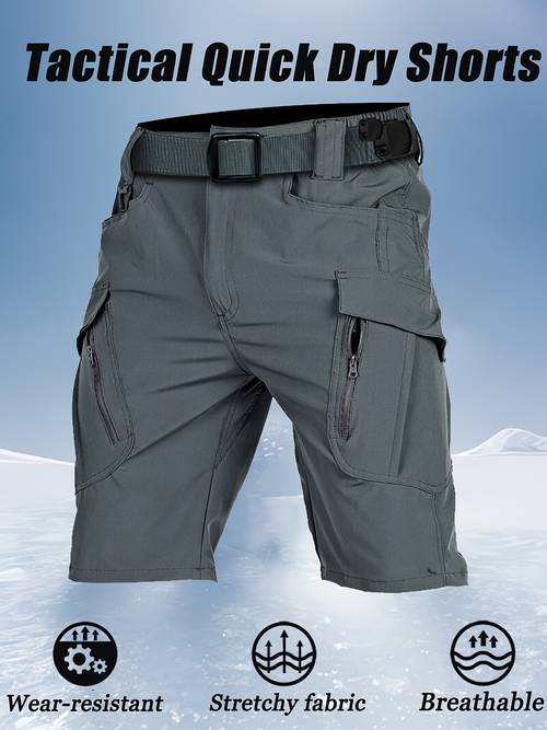 lysfoton udvalg hurtigtørrende shorts outdoor casual multilomme cargo bukser strækbare åndbare rivstærke knælange bukser