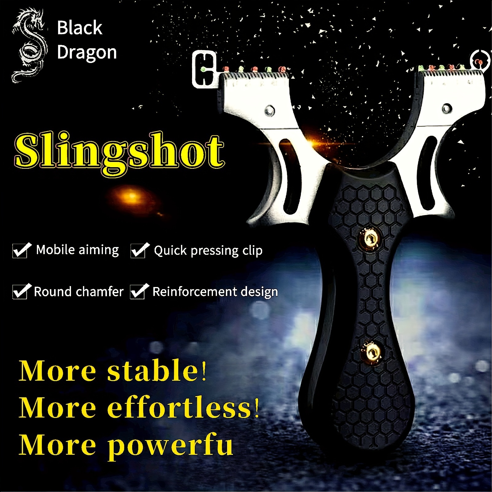outdoor slingshot catapult tool set with rubber bands steel balls and target for practice details 0