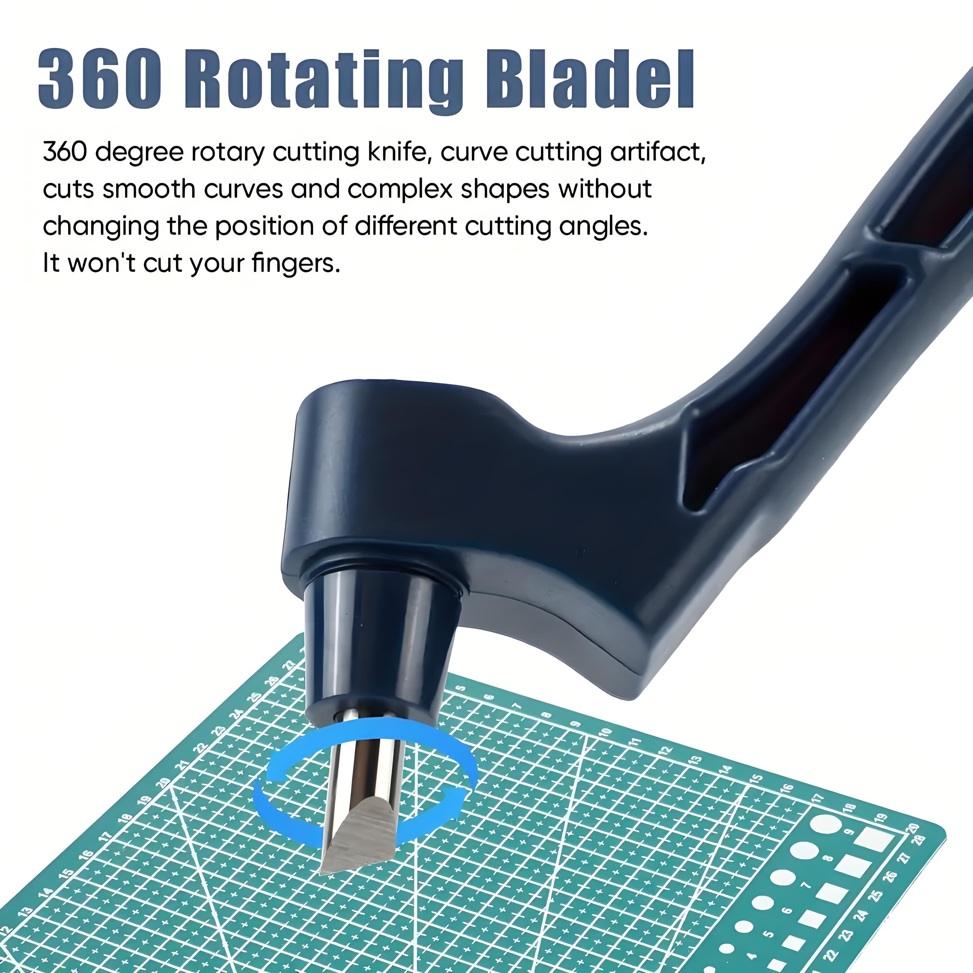 

Cutting - 360° Rotating Steel Knife - -sharp Art For Paper Crafts, Stencils, And Scrapbooking Projects