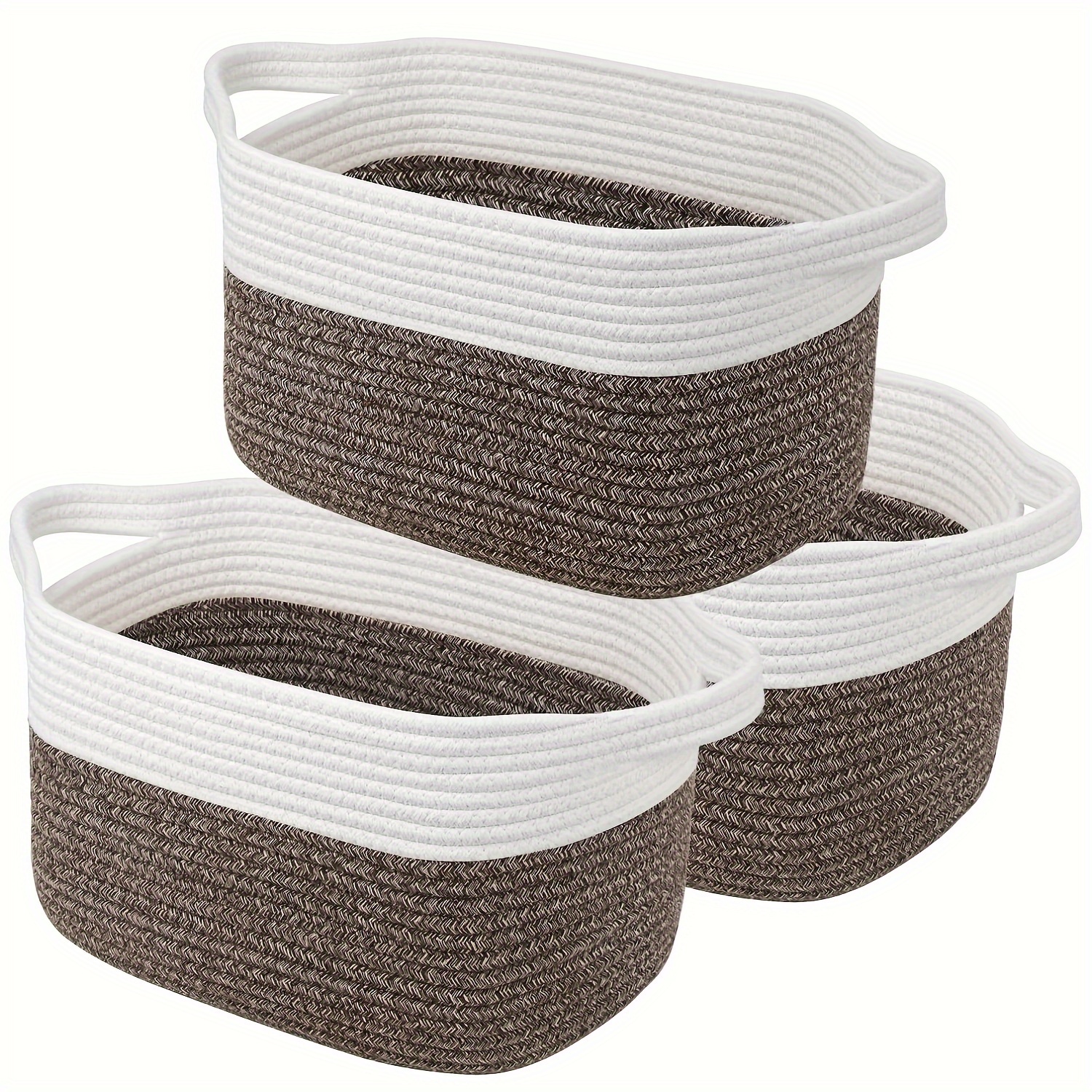 

Aivatoba 1/3 Pcs Rope Basket, Storage Baskets For Organizing - Woven Basket For , Clothes, Towels, Books And Toys (13.4" X 8" X 9" )