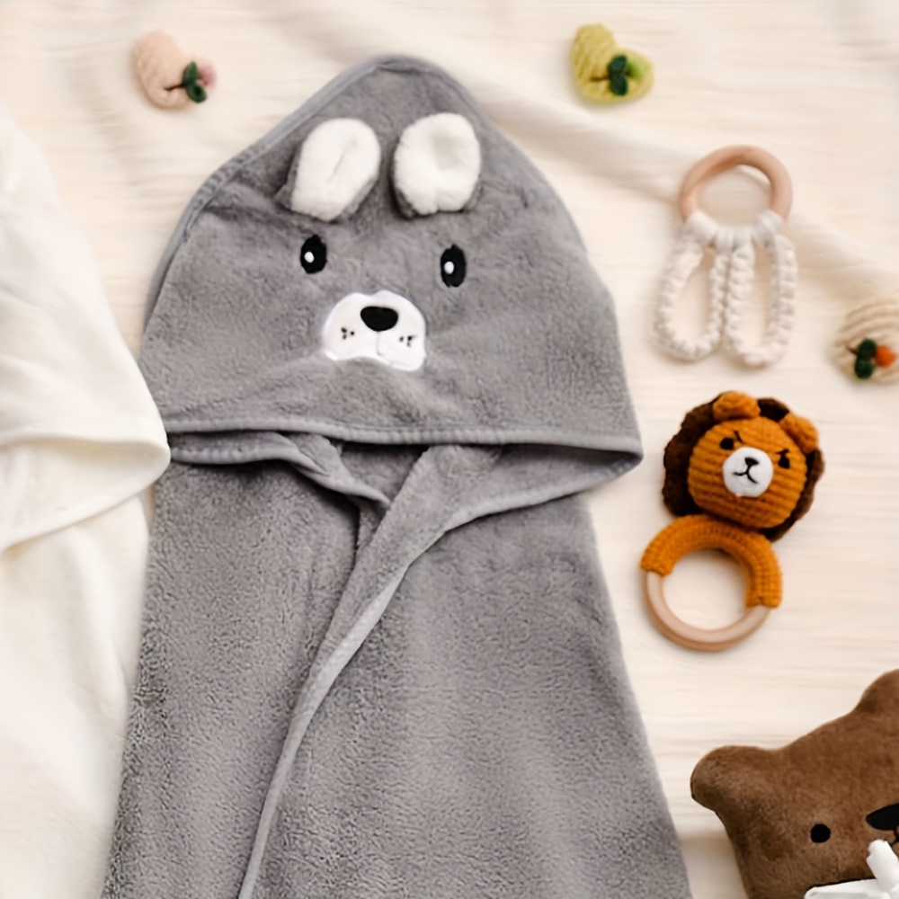 Personalized Animal Hooded Towel, Custom Name/Text/Initial