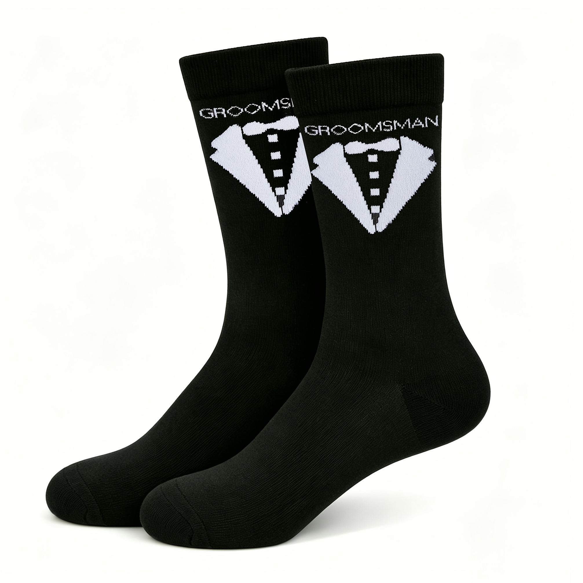 TEMU 1 paire de chaussettes de mariage pour garçons d', pour hommes et femmes - Chaussettes élégantes à motif garçons d', tenue de mariage lavable en
