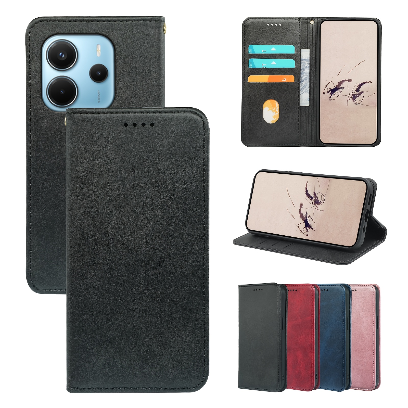 TEMU Phone Case - [for Redmi Wallet Case]suitable For Redmi Note 14 4g ()/note 14 4g (eur Version)/ For Redmi Note 14 5g Series Flip Cover Wallet