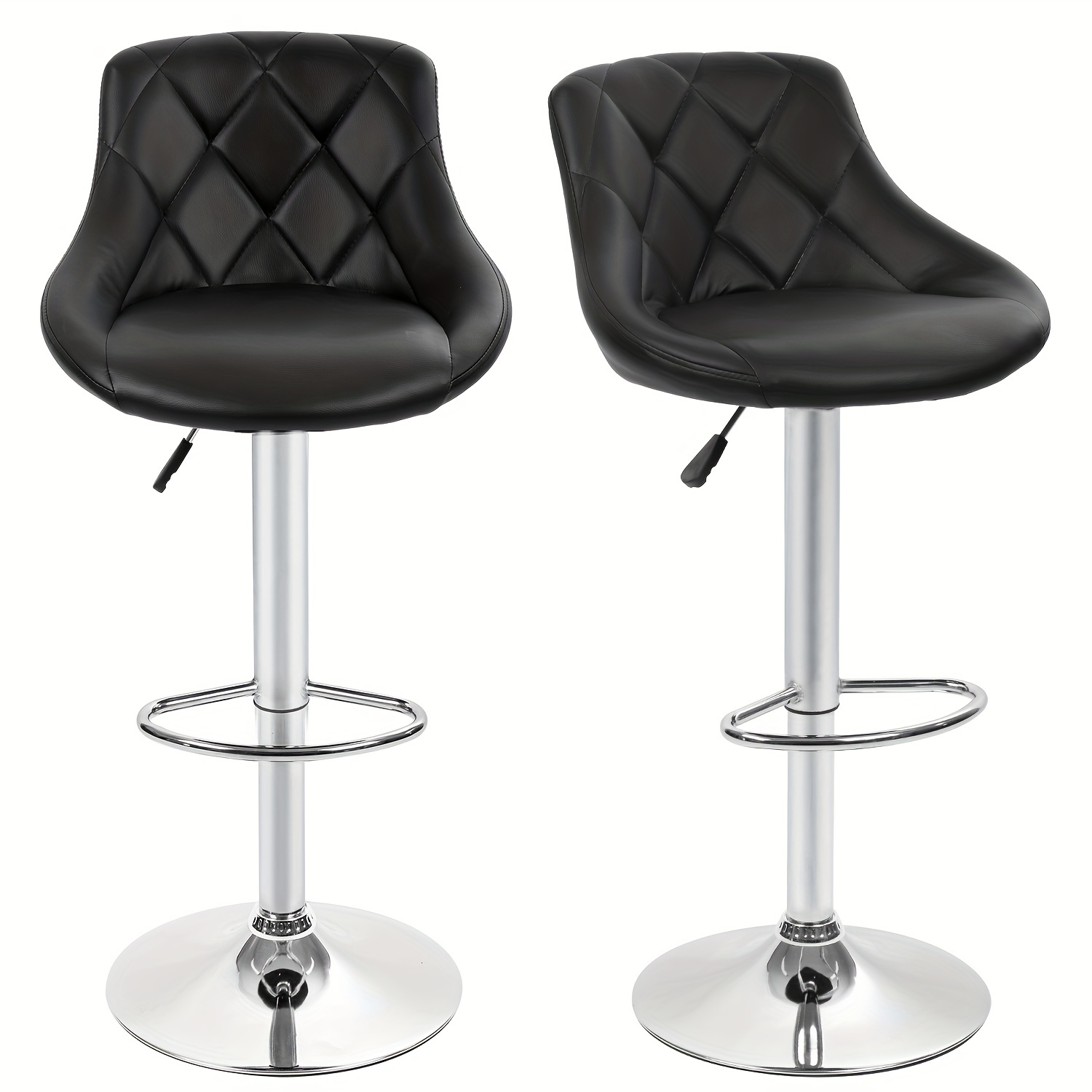 

Counter Height Bar Stools Set Of 2 Barstools Swivel Stool Height Adjustable Bar Chairs With Back Pu Leather Swivel Bar Stool Kitchen Counter Stools Dining Chairs