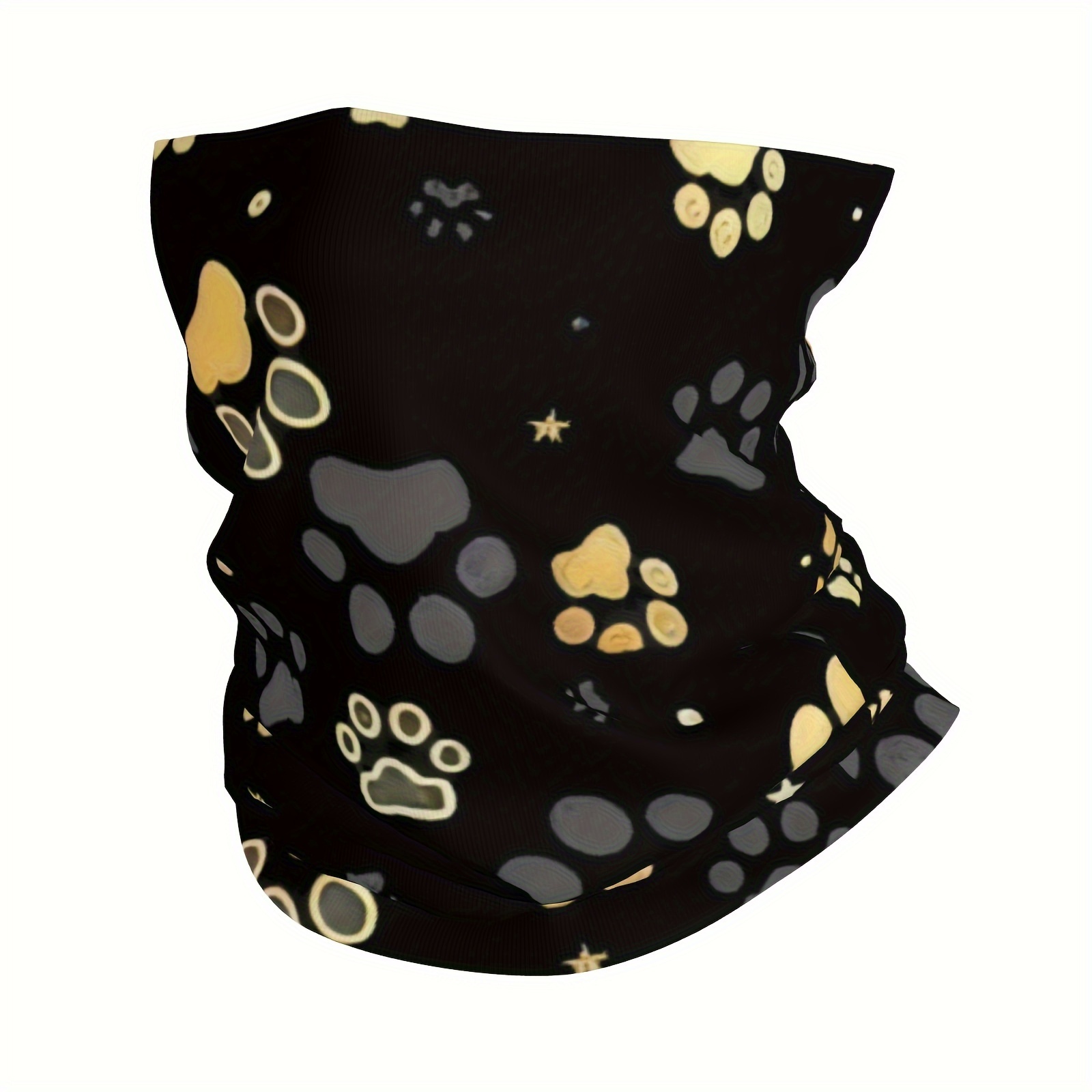 

Men's Breathable Gaiter With Paw Print - Vintage Style, Cycling & Fashion