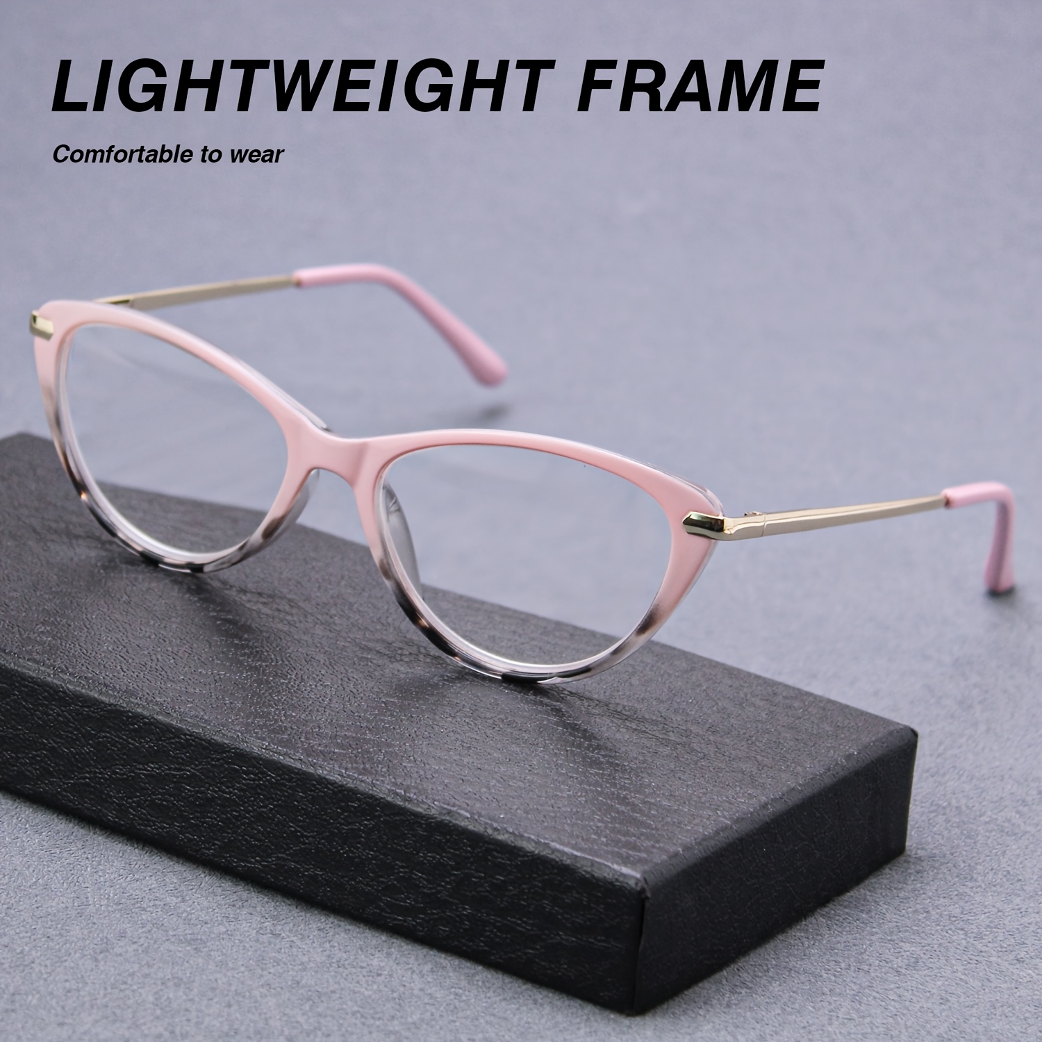 Cat-Eye Reading Glasses with Leopard Print Design