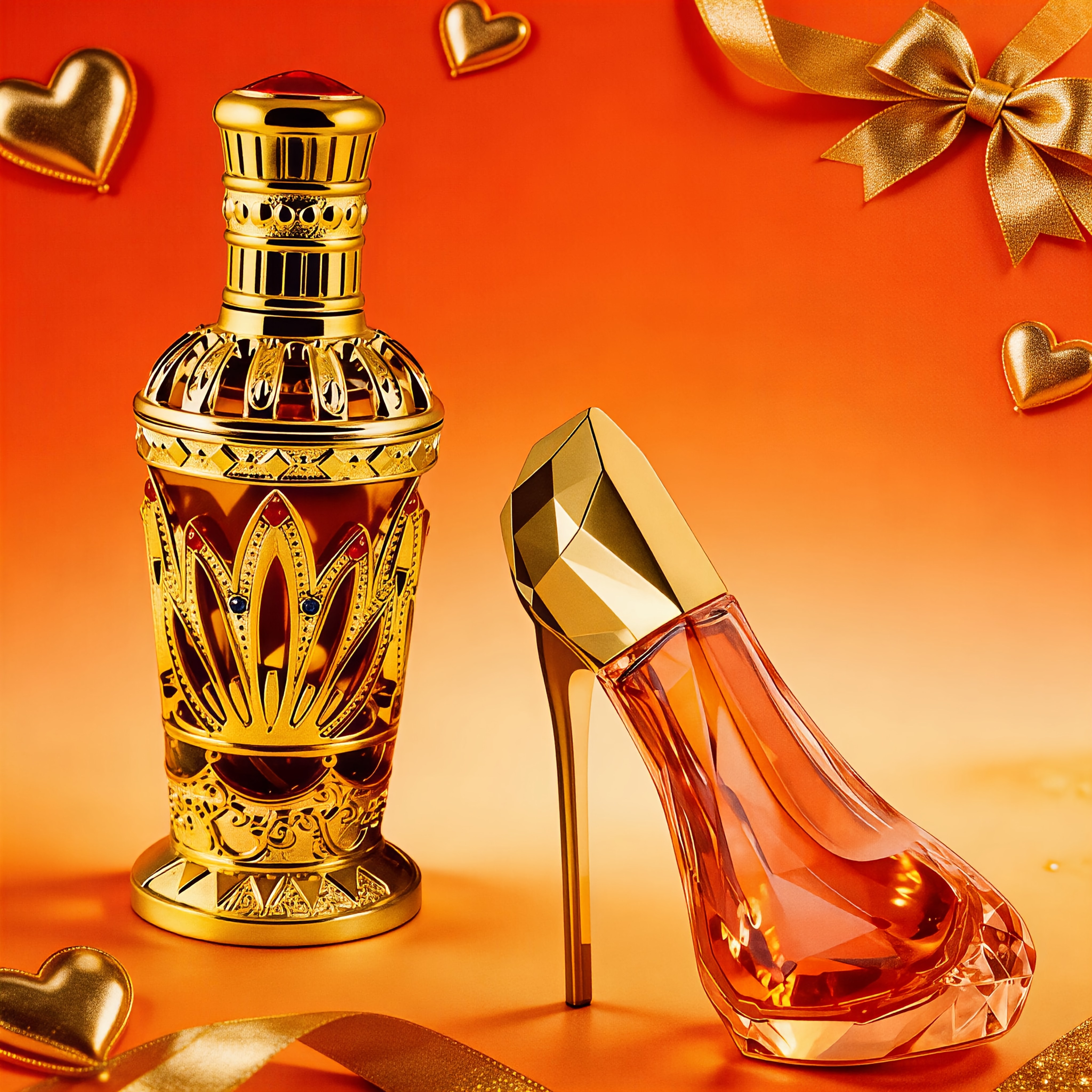 Image of 2pcs Perfume Gift Set | 90ml Men's Ocean Sandalwood Edp + 30ml Women's Spicy High Heel Perfume | Long-lasting, Perfect For Valentine's Day & Holiday Gifting