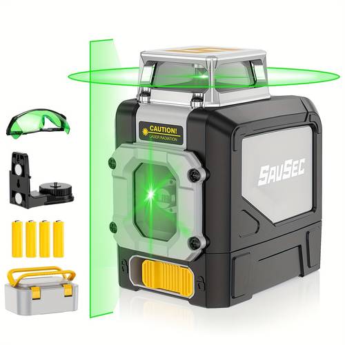 laser level self manual mode 360 cross line laser green beam with magnetic pivoting base