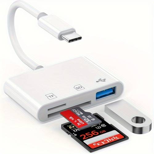 type c to sd card reader otg usb cable tf card reader adapter camera adapter memory card data transfer for ios windows macbook cell phone