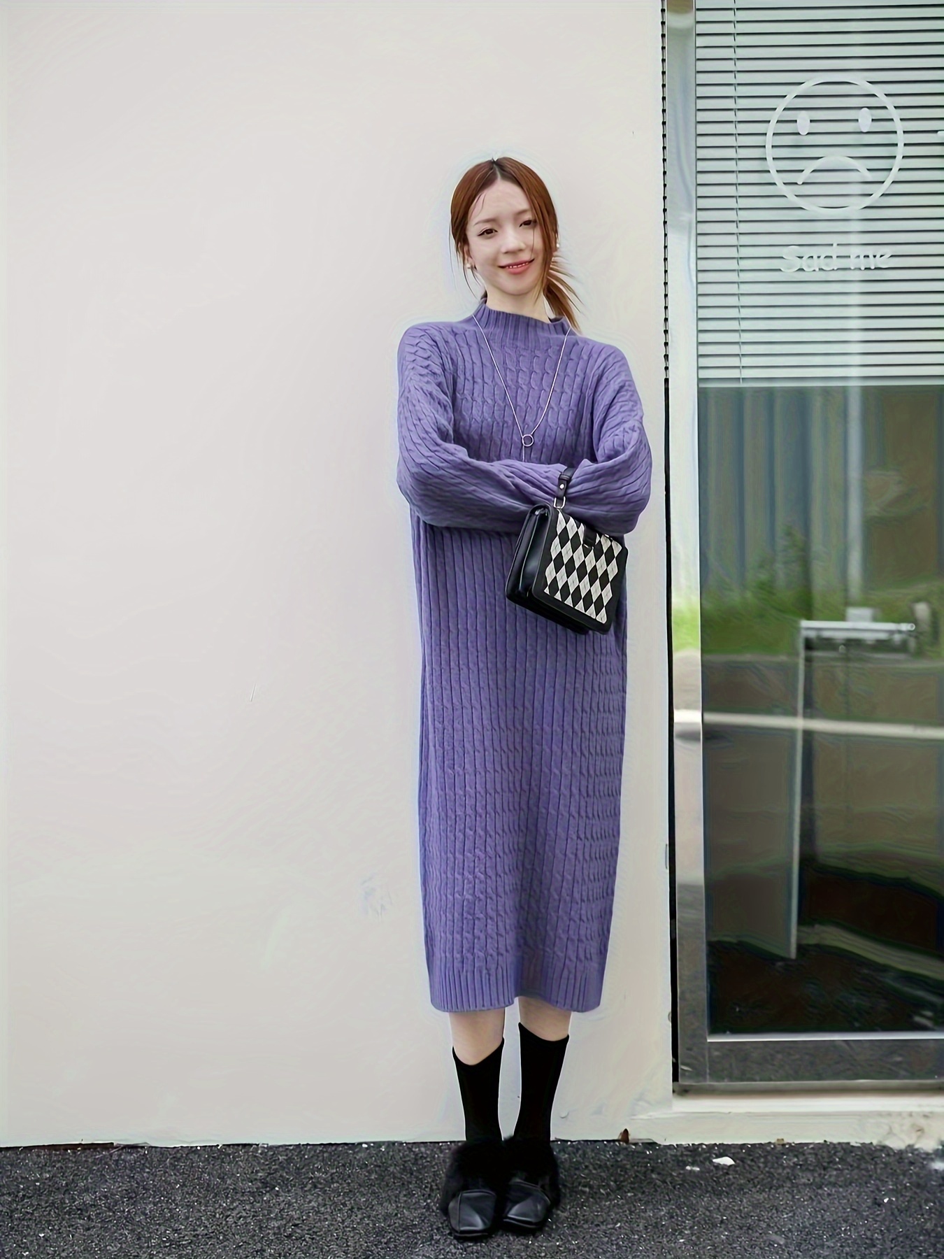 Cable Knit Belted Jumper Dress  Sweater dress, Sweater dress women, Korean  fashion dress