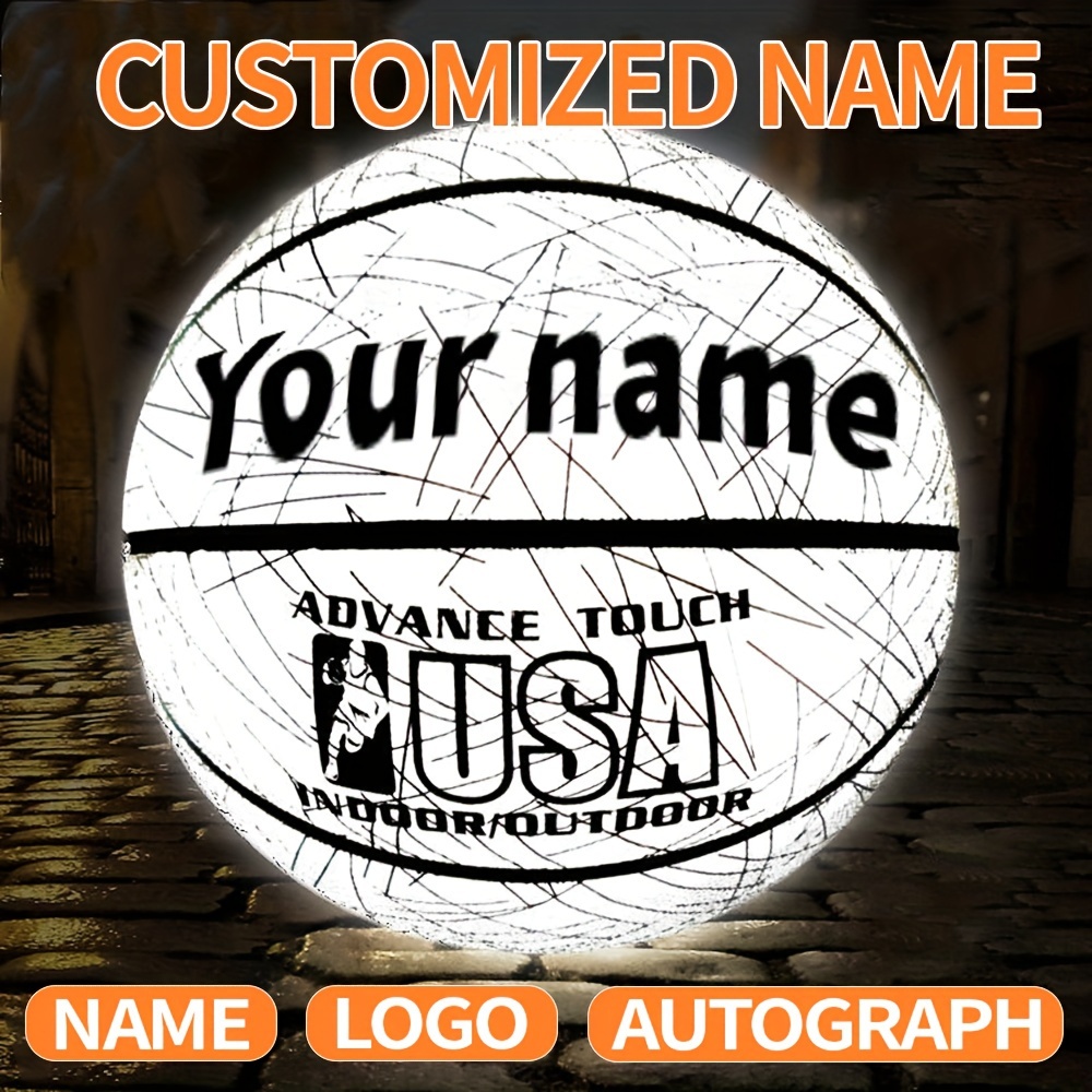 

Custom Engraved Basketball - Personalized Name & , Reflective No. For - Christmas, Birthday, Anniversary, Wedding Gifts & Home Decor