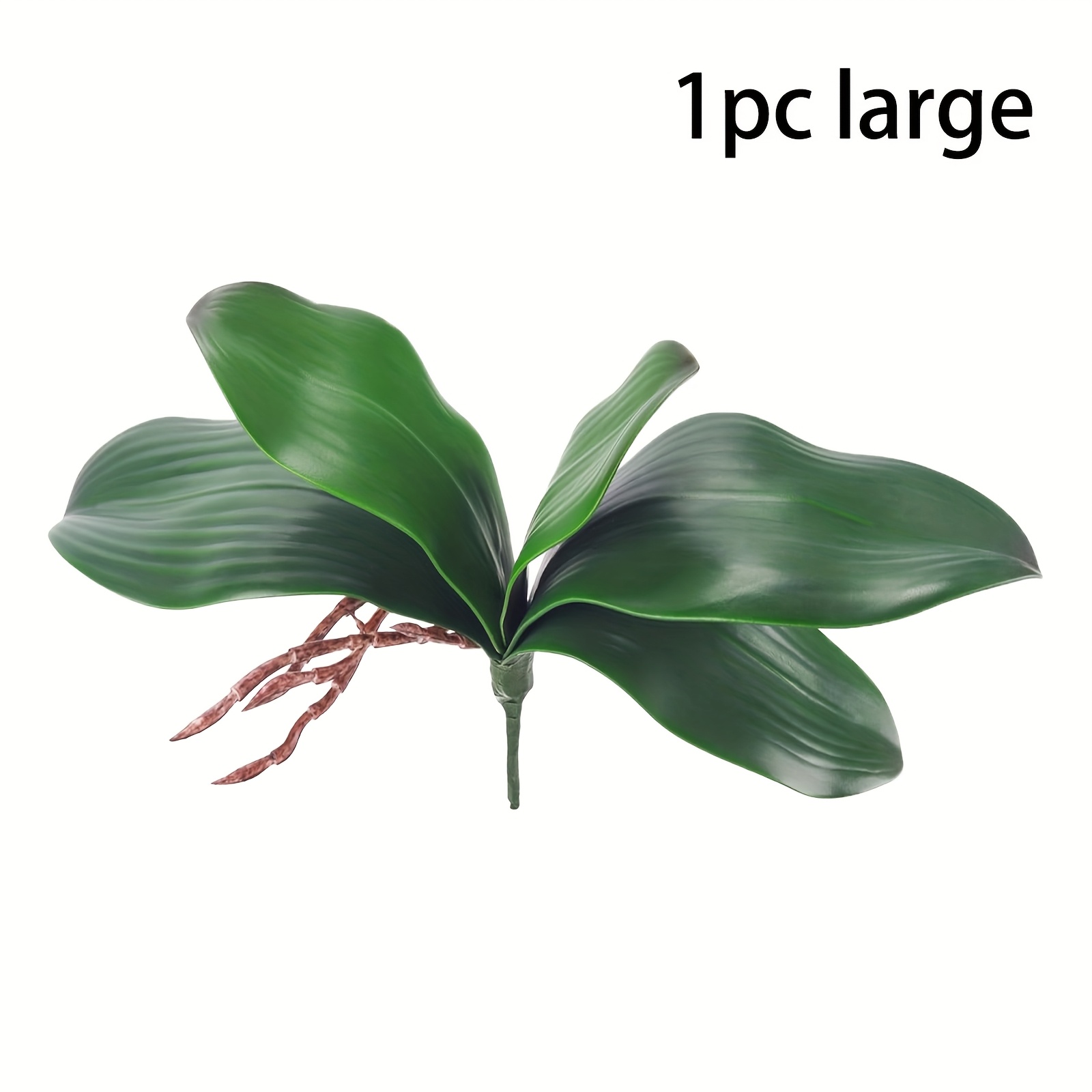 Image of 1pc Orchid Leaves Simulation Plant Clivia Artificial Flower Potted Flower Arrangement Additions Upscale Potted Flower Arrangement Home Decoration