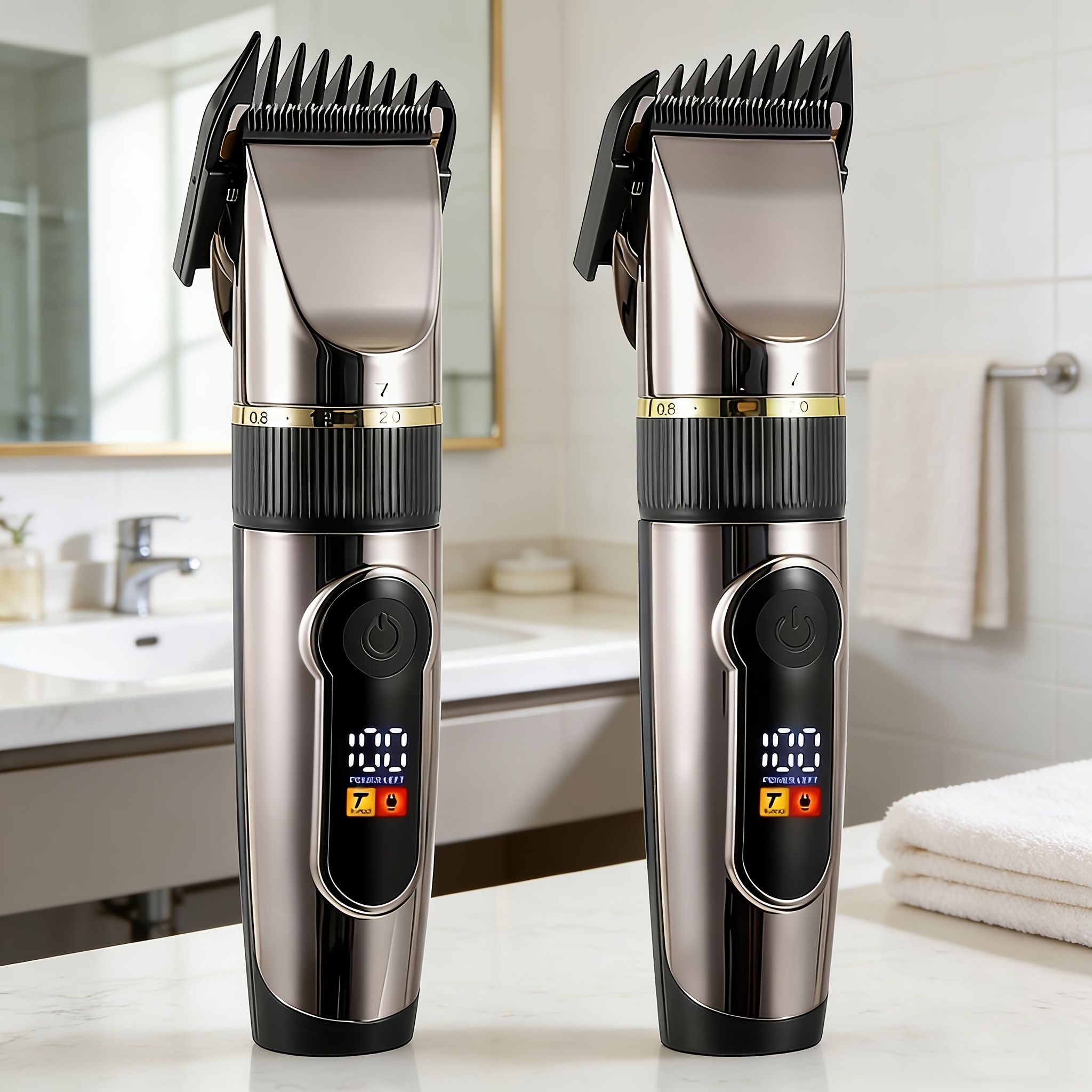 Mannen Elektrische Haartrimmer Set Baardtrimmer Sijdeburns Gravure Thuis Kapsel, Persoonlijke Verzorging Set Modieuze Styling Tools