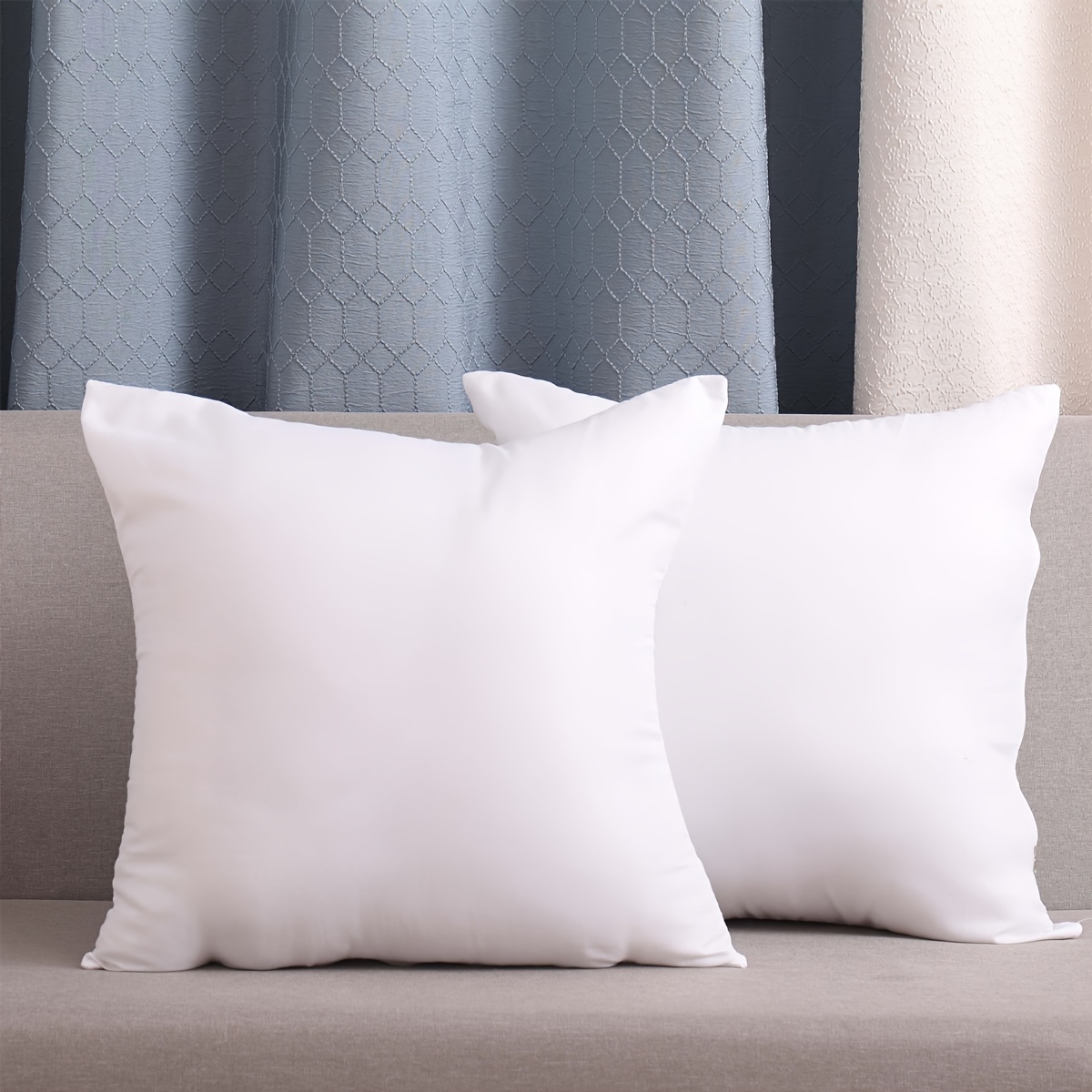 

Contemporary Style Pp Cotton Pillow Insert With Zipper Closure - Suitable For All Seasons And Only Dry Cleanable