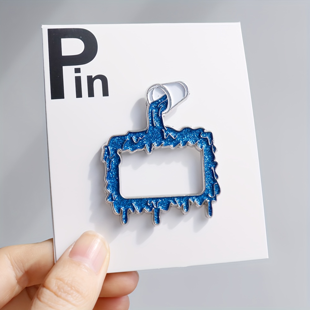 

1pc Water Cup Decor Pin, Creative Square Pin, Baseball Cap Decor Hat Pin, Metal Hat Pin
